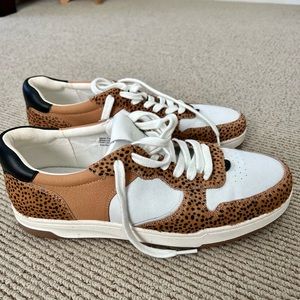 Madewell Women’s Court Sneakers Shoes in Spotted Calf Hair size 12